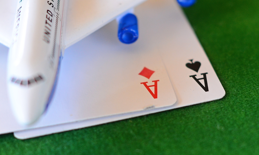 American airline poker hand