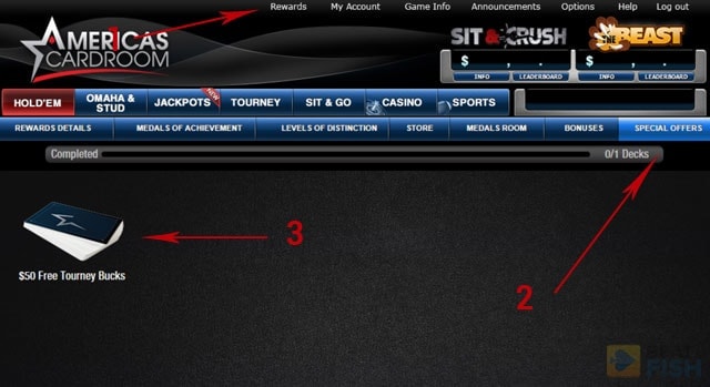 America's Cardroom Tourney Bucks