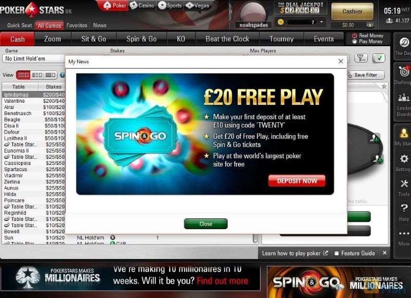 PokerStars Free Bonus