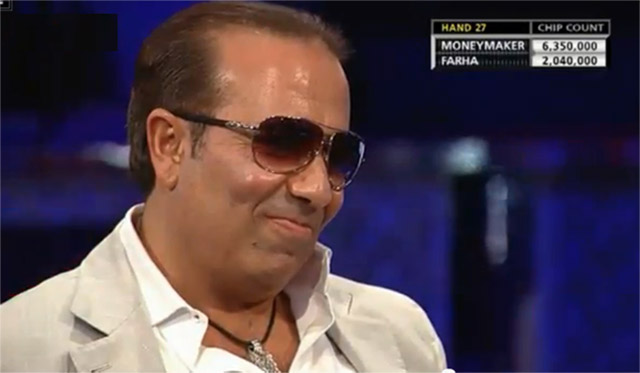 Sammy Farha, a seasoned pro, fell victim of Moneymaker's big bluff. The rest is history.