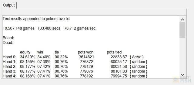 Texas Holdem Percentages Chart