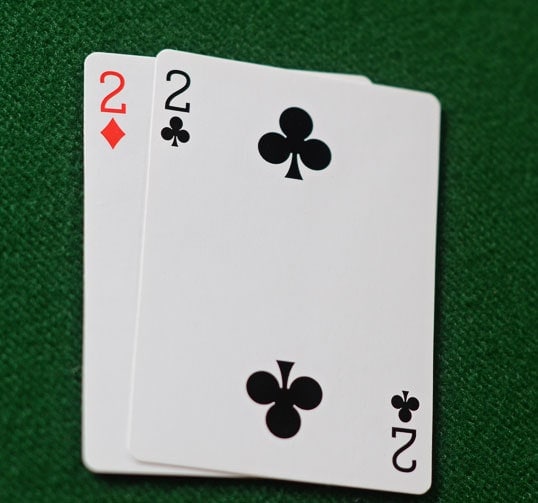 One of my favorite poker hand nicknames because it never gets old showing kids how there are hidden "ducks" on our playing cards