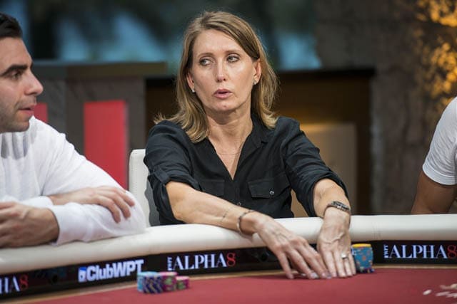 Kathy Lehne, the only lady with a shot at the Super High Roller 2016 title (source: flickr.com)