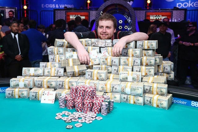 Joe McKeehen, 2015 WSOP Main Event winner, claimed nearly $7.7 million for his efforts (source: Chase Stevens, reviewjournal.com)