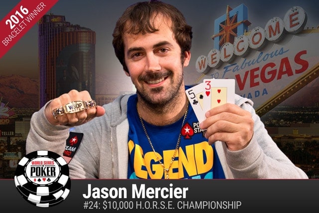 Jason Mercier dominating the WSOP 2016 with two bracelet wins and one runner-up finish, with almost half the Series still to go