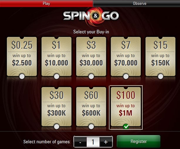 Spin & Go millionaire