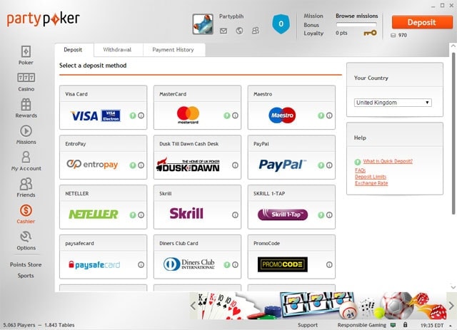 Partypoker Cashier Deposits Partypoker Cashier Deposits