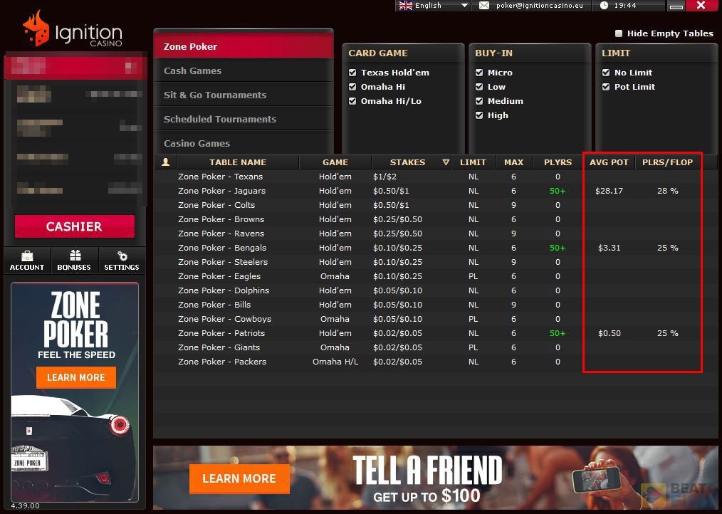 Ignition Poker Easy Games