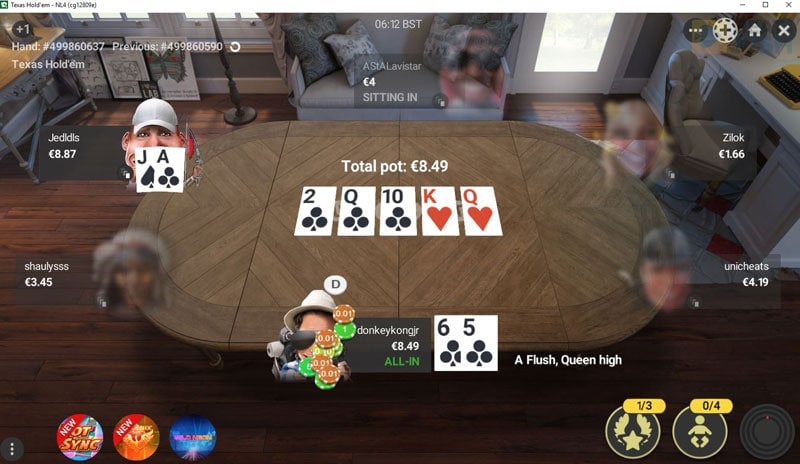 Unibet Poker Cash Game