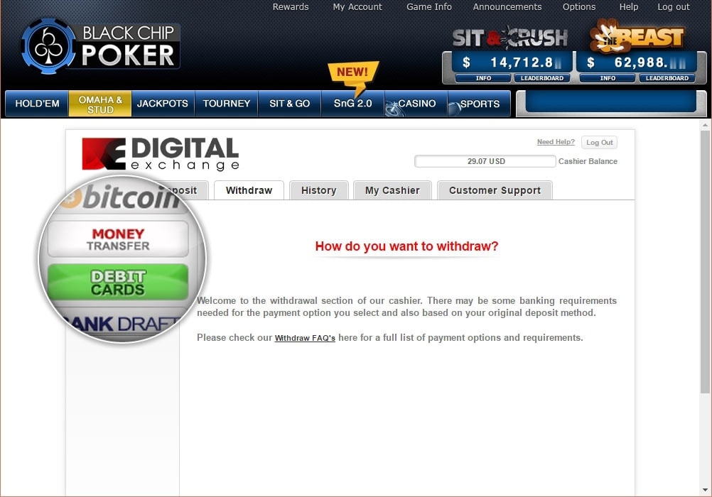 Black Chip Poker Deposits