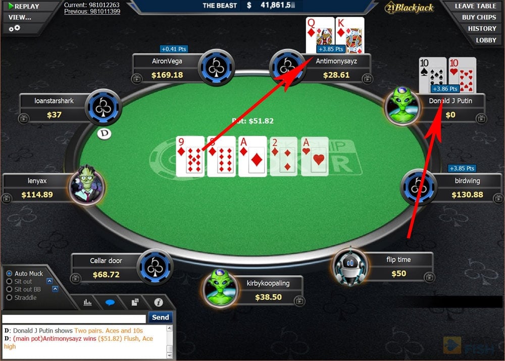 Black Chip Poker Cash Table
