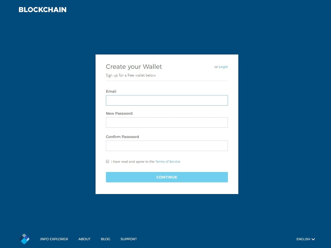 Creating a Blockchain.info Wallet