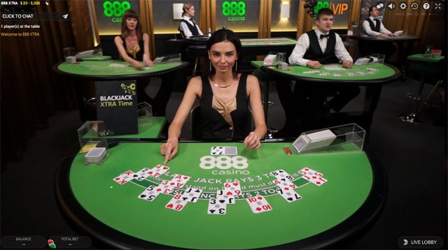 888 Casino Live Blackjack