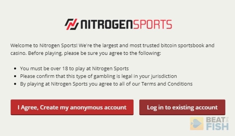 Nitrogen Sports Account Creation