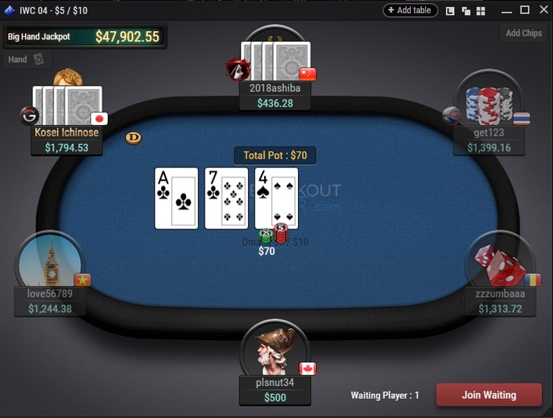Breakout Poker Omaha table Breakout Poker Omaha table