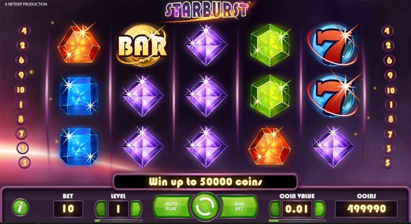 Starburst free spins slot.