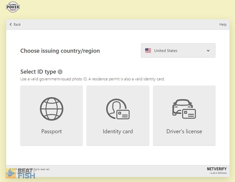 Global Poker ID Verification