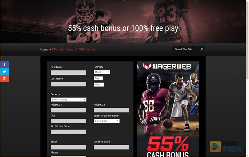 Wagerweb Private Bonus