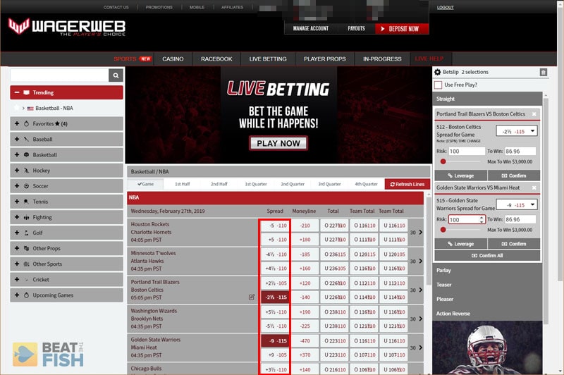 Wagerweb Odds