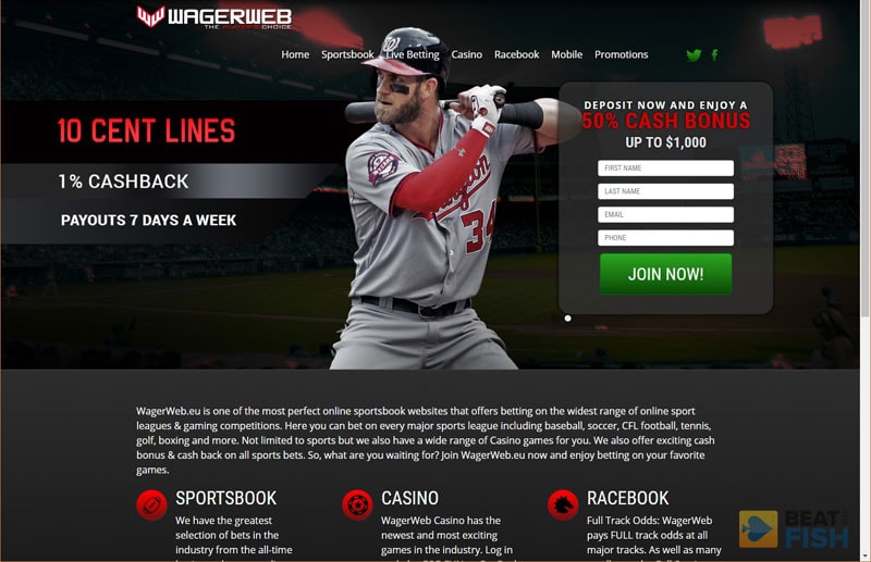 Wagerweb sportsbook website