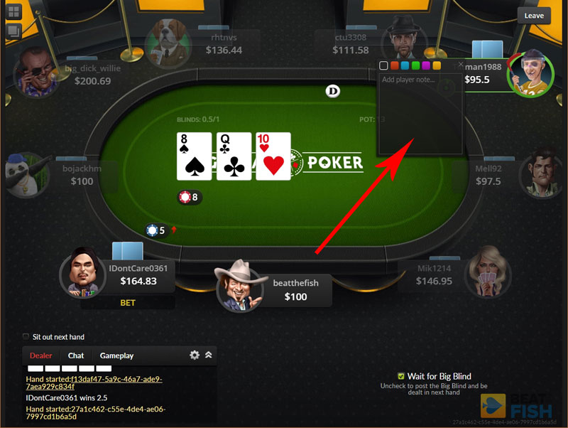 Global Poker Player Notes