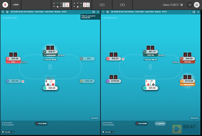 Bovada Zone Poker Multitabling