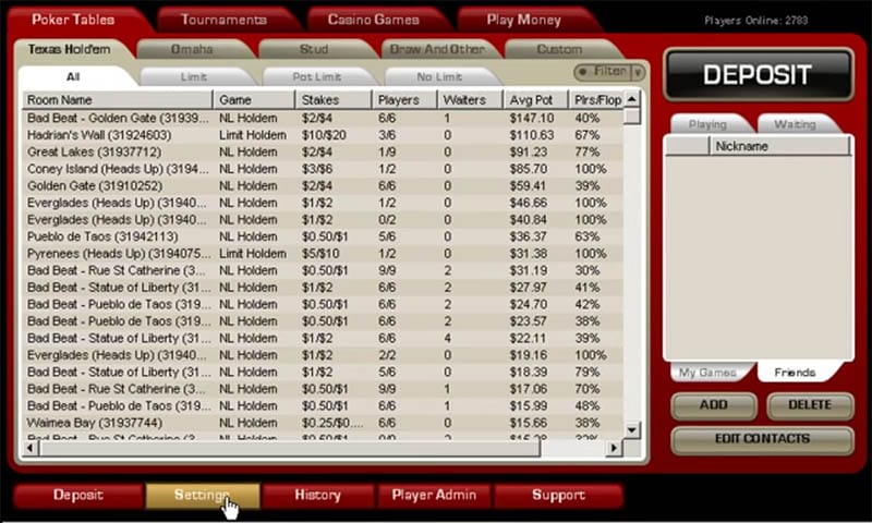PokerHost Lobby