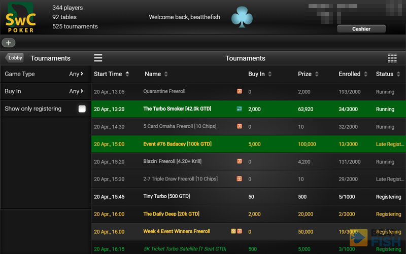 SwC Poker Freerolls