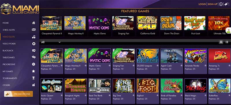 online slots at miami club casino