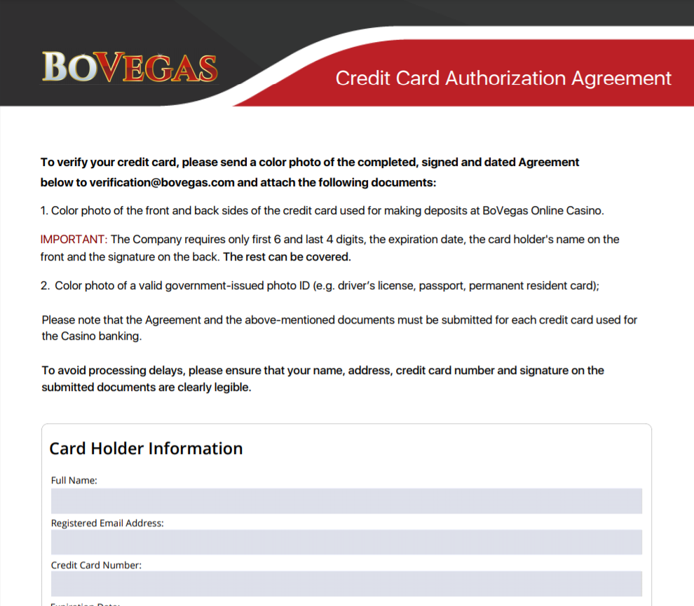 bovegas card verification