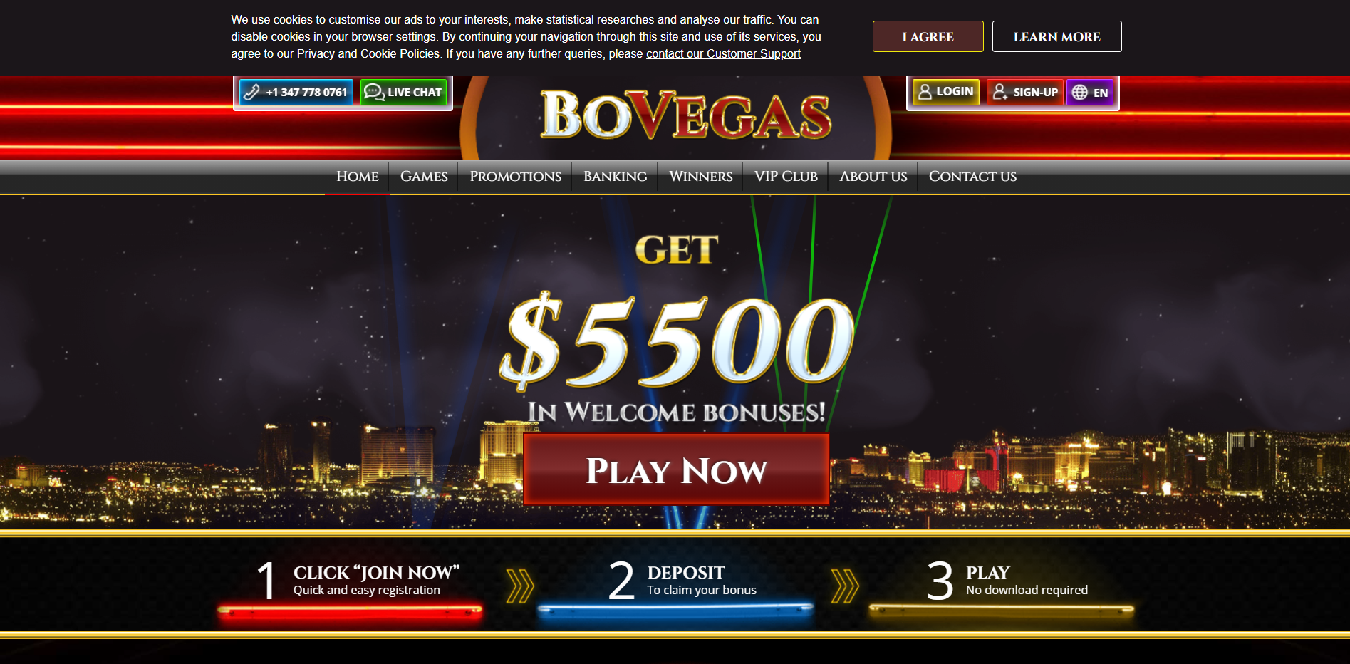 BoVegas Casino Bonus