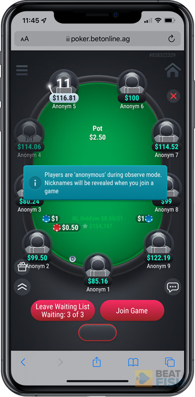 BetOnline Poker HUD