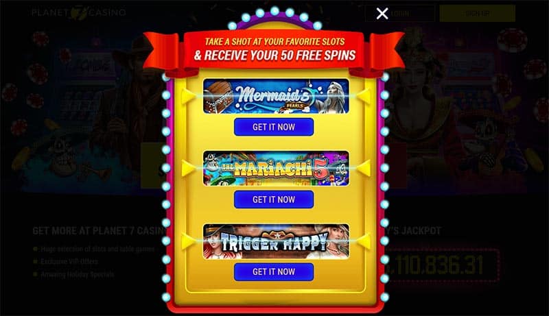 Planet 7 Free Spins