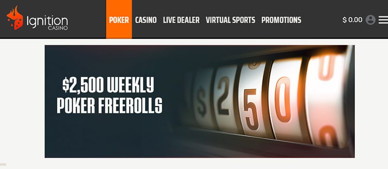 Weekly Freerolls Ignition Poker