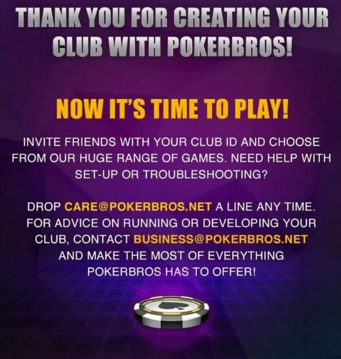 Come play some poker with me on @pokerbrosapp 🔥 Create a club