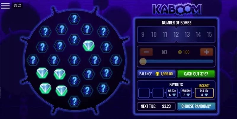 Kaboom Provably Fair Casino Game